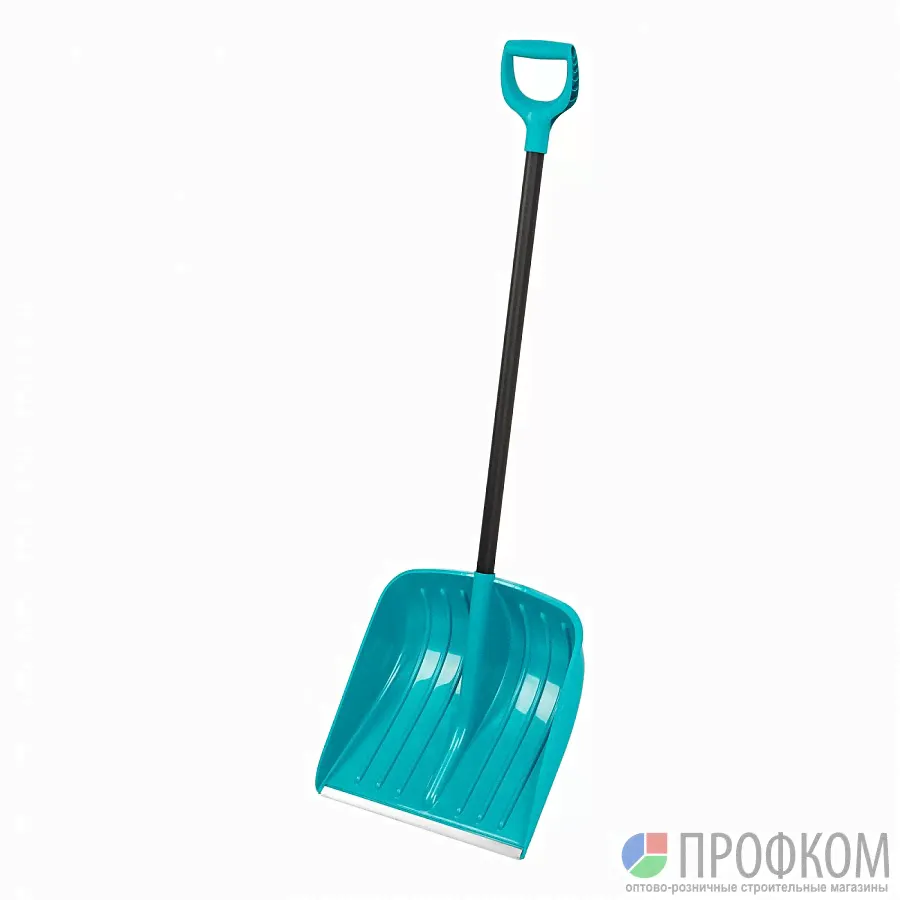 Лопата для уборки снега, полипропилен, 450х450х1355 мм, алюминиевый черенок, LUXE// Palisad-0